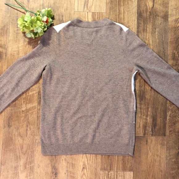 J. Crew Colorblock Lace Panel Sweater Beige - Picture 7 of 7